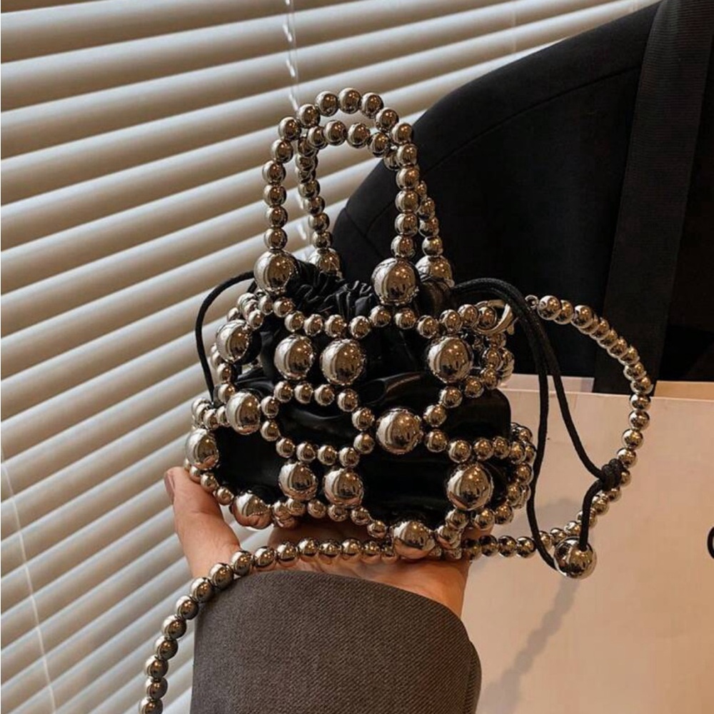 Beaded chained mini crossbody